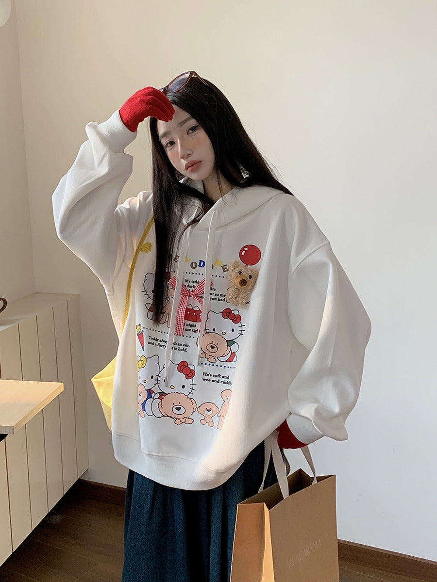 【Tops】春秋キャラクターフーディー W13994