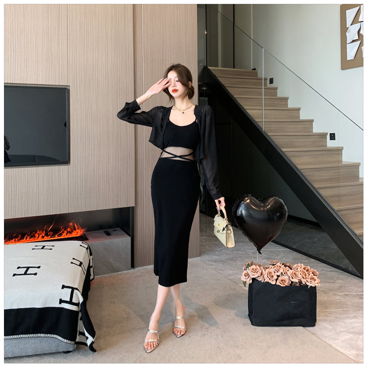 【Set】シャツ +ワンピース2点セット W13204