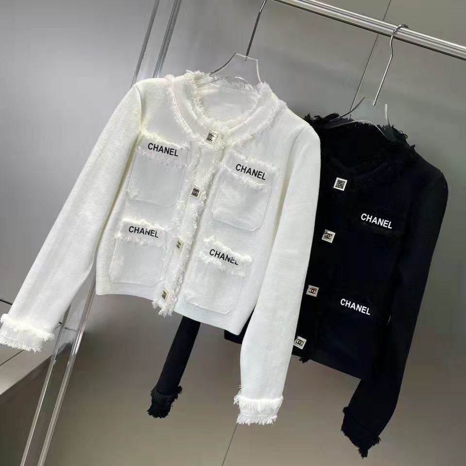【Outer】フリンジ付きフレンチジャケット Z8312