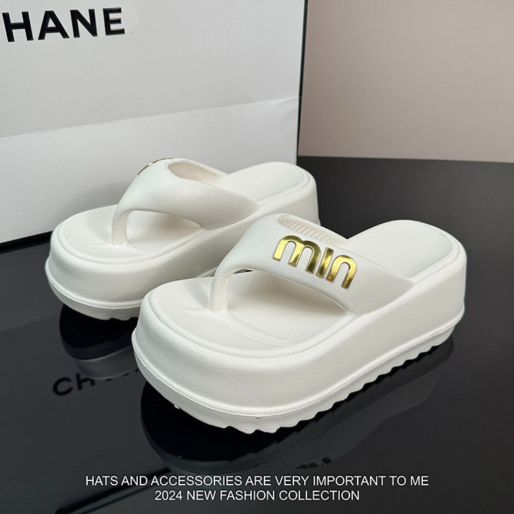 【Shoes】厚底スリッパ W12784