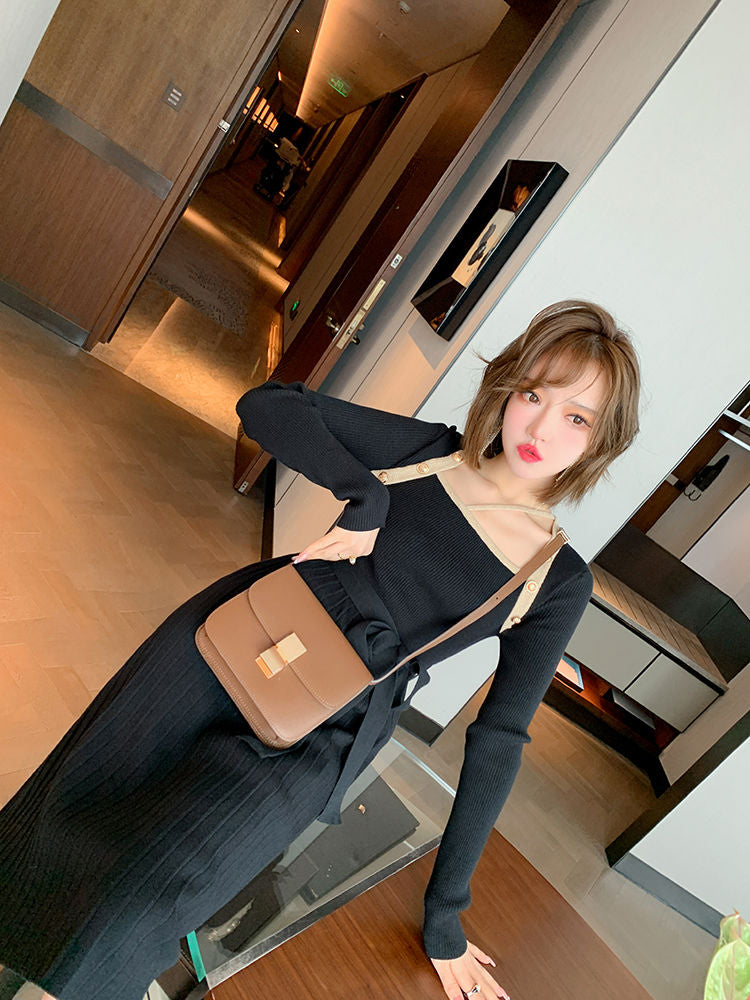 【Dress】2色展開ニットワンピース Z7420