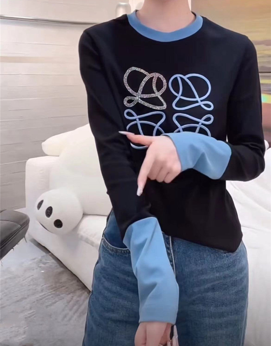 【Tops】配色Tシャツ W13703