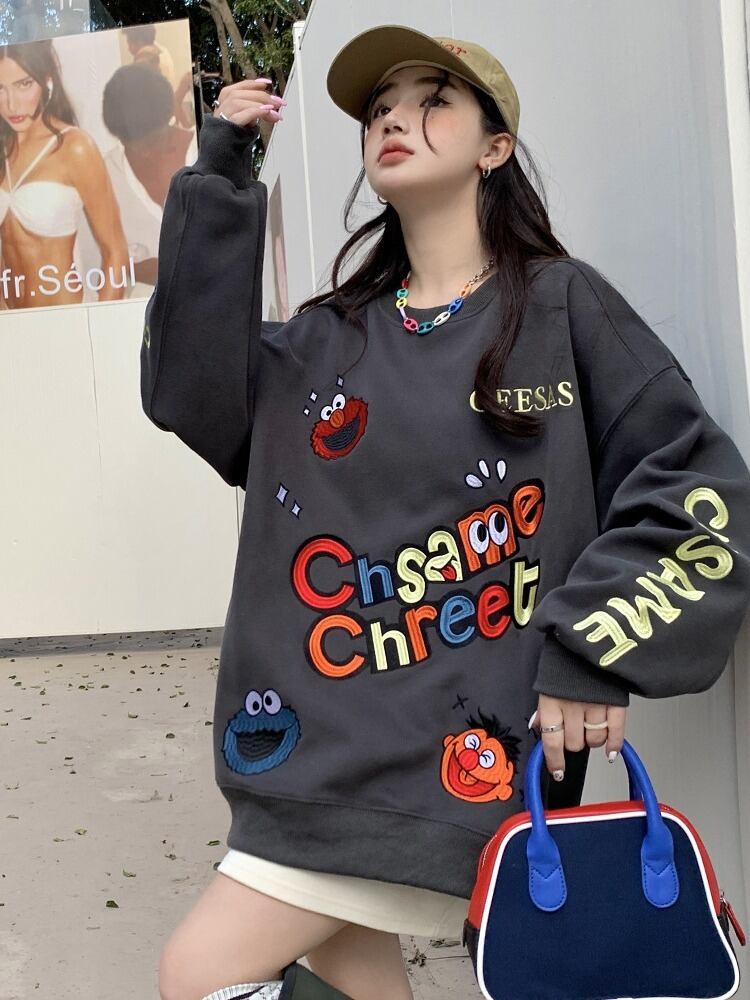 【tops】刺?入りスウェット T0113