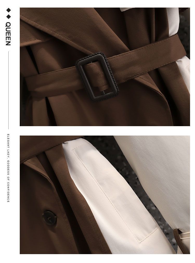 【Outer】オフィス配色トレンチコート W13550