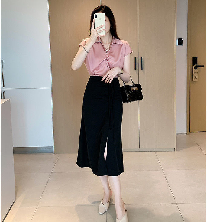 【Tops】3色選択可通勤シャツ W12765