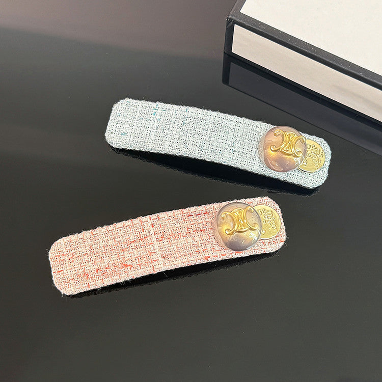 【雑貨】ツイードヘアピン W13343