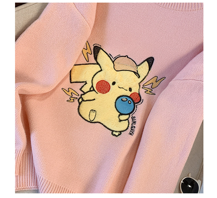 【Tops】可愛いキャラクターセーター W14290