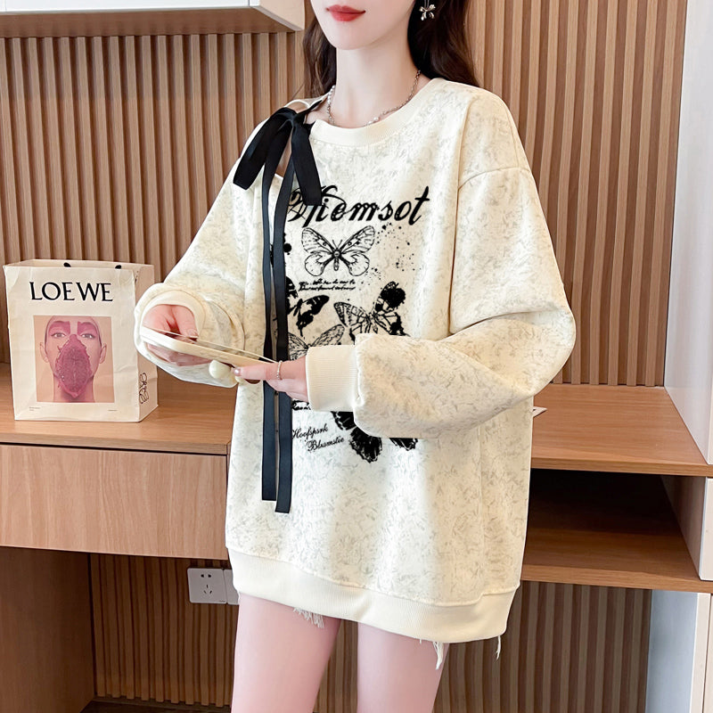 【Tops】リボンデザインプルオーバー W13967