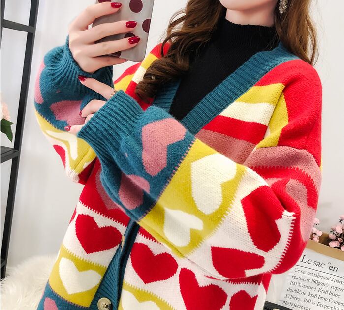 【outer】大好評ルーズ ニットセーター付2色