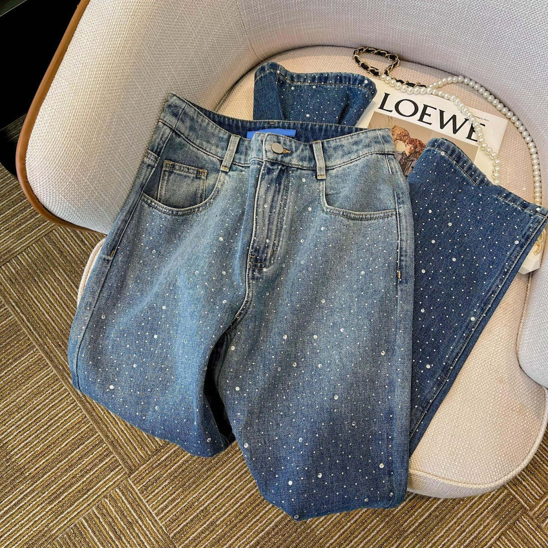 【Bottoms】ダイヤモンドデニムパンツ W13122
