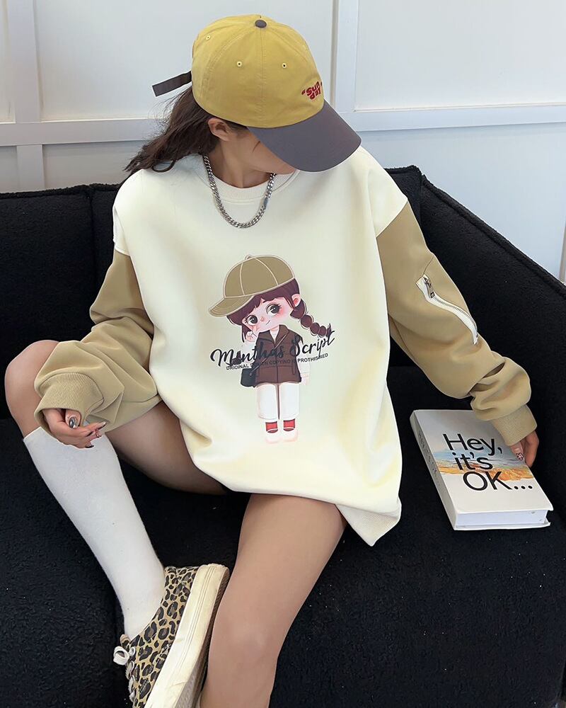 【tops】切り替えプリントスウェットG19774