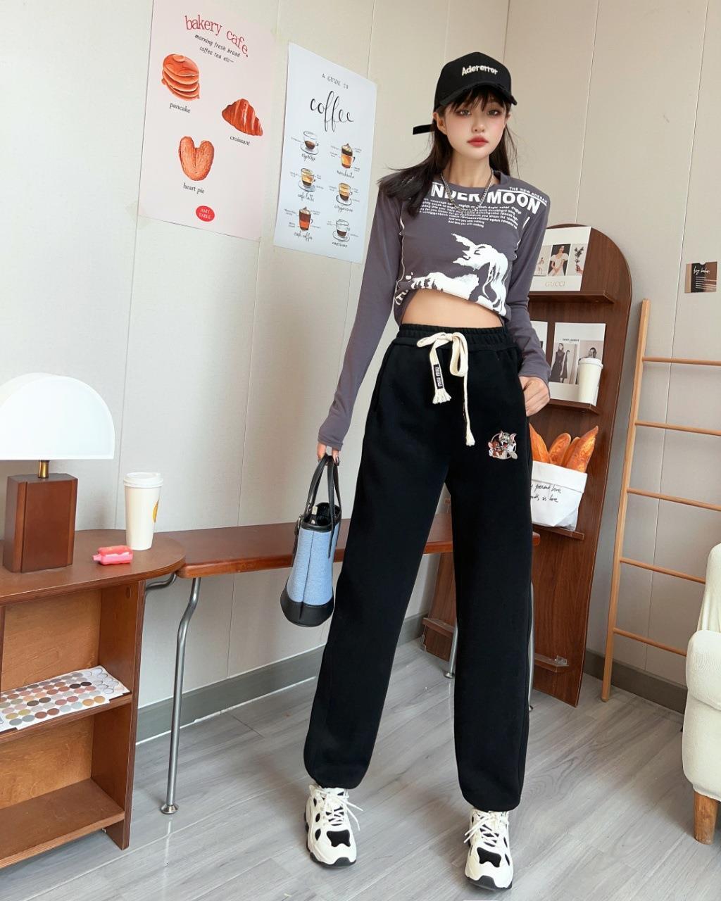 【bottoms】刺繍カジュアルパンツ W10520