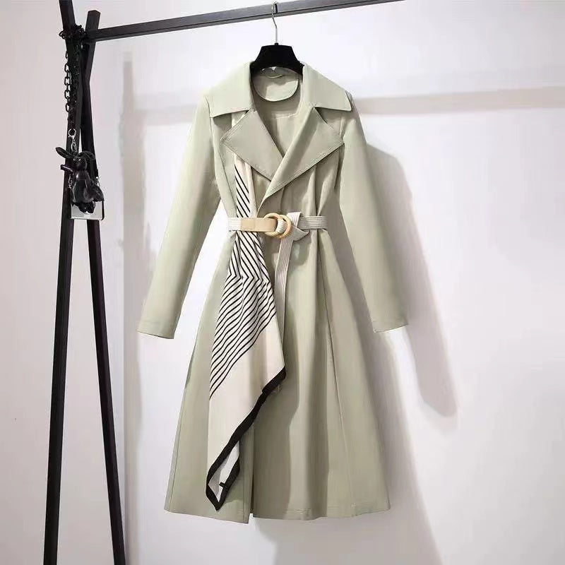 【Outer】スカーフデザイントレンチコート W13551