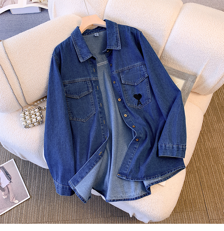 【Tops】シンプルデニムシャツ W14034