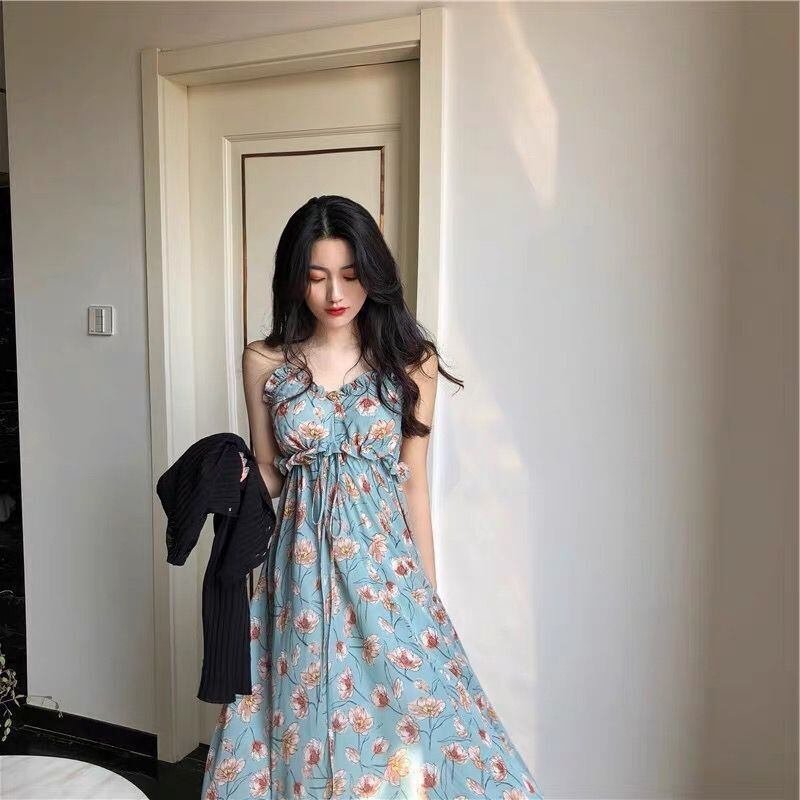 【dress】美人度アップレトロ気質満点スウィート森ガール花柄スカート
