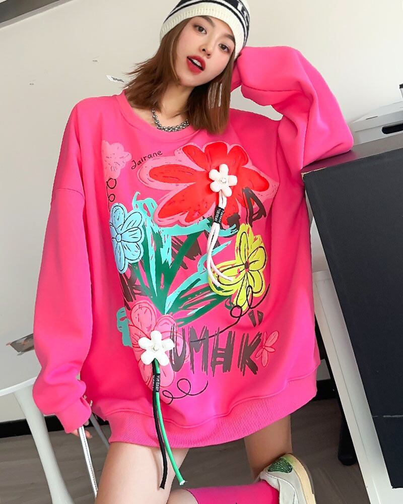 【tops】プリントスウェット M21441