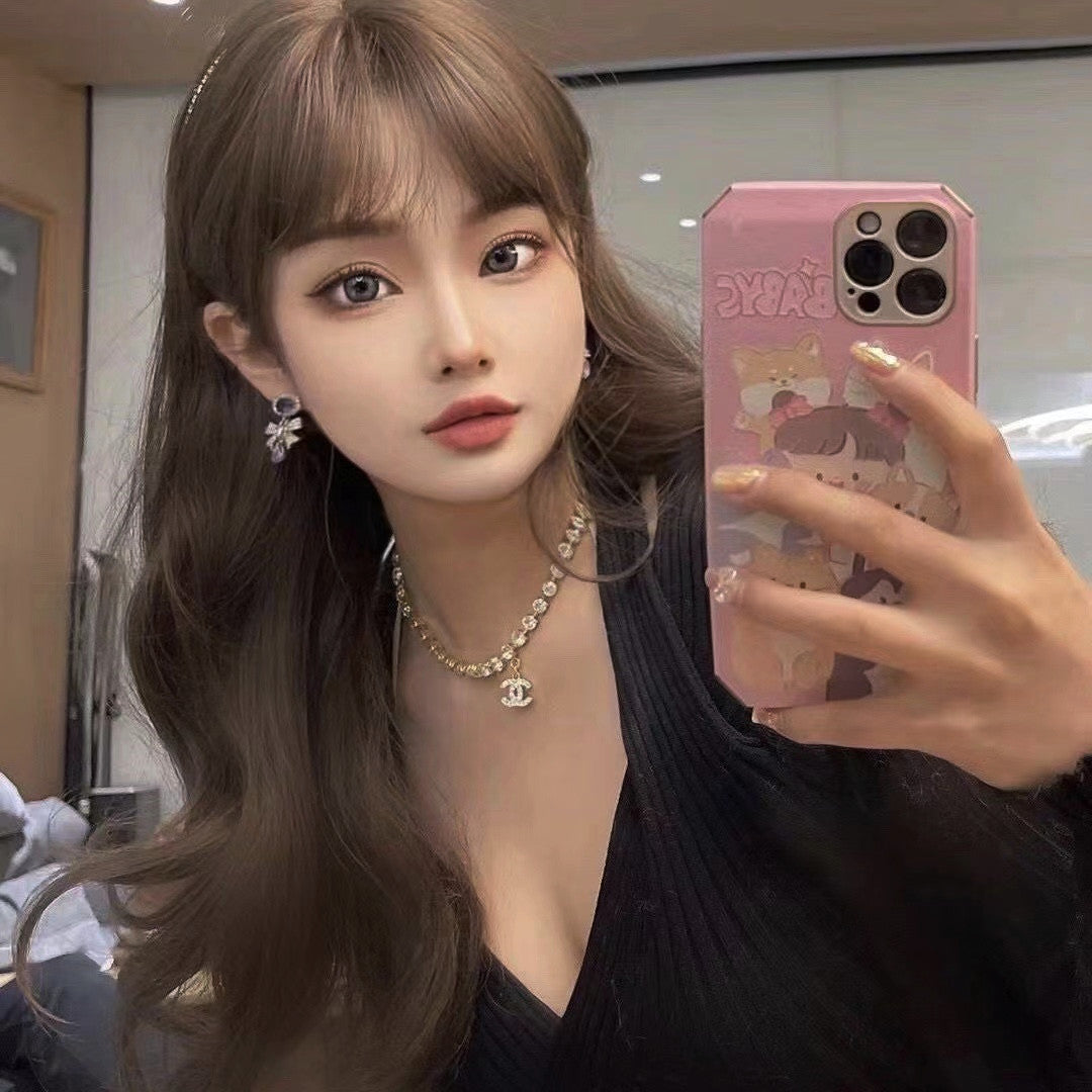 【雑貨】ラインストーンネックレス W12149