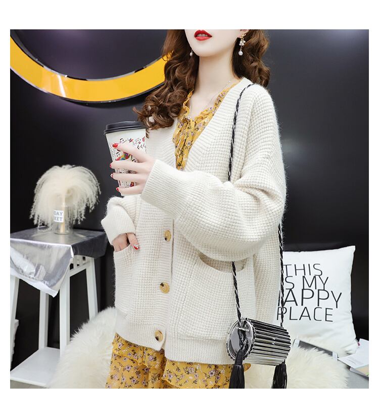 【outer】着回し力抜群カジュアルスウィートカーディガン四色