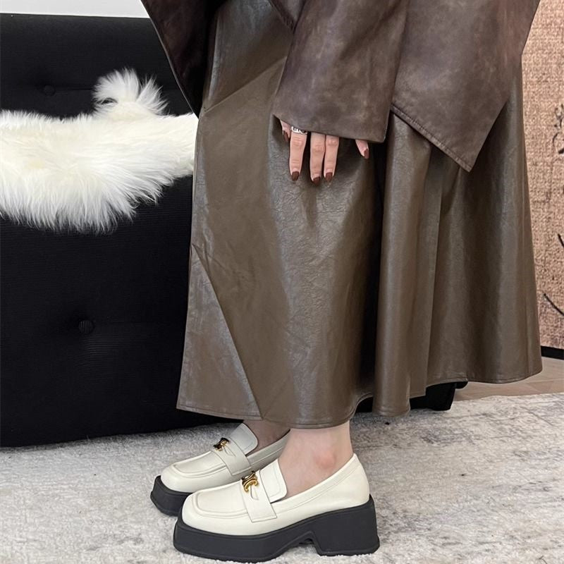 【Shoes】厚底ロファーシューズ Z8136