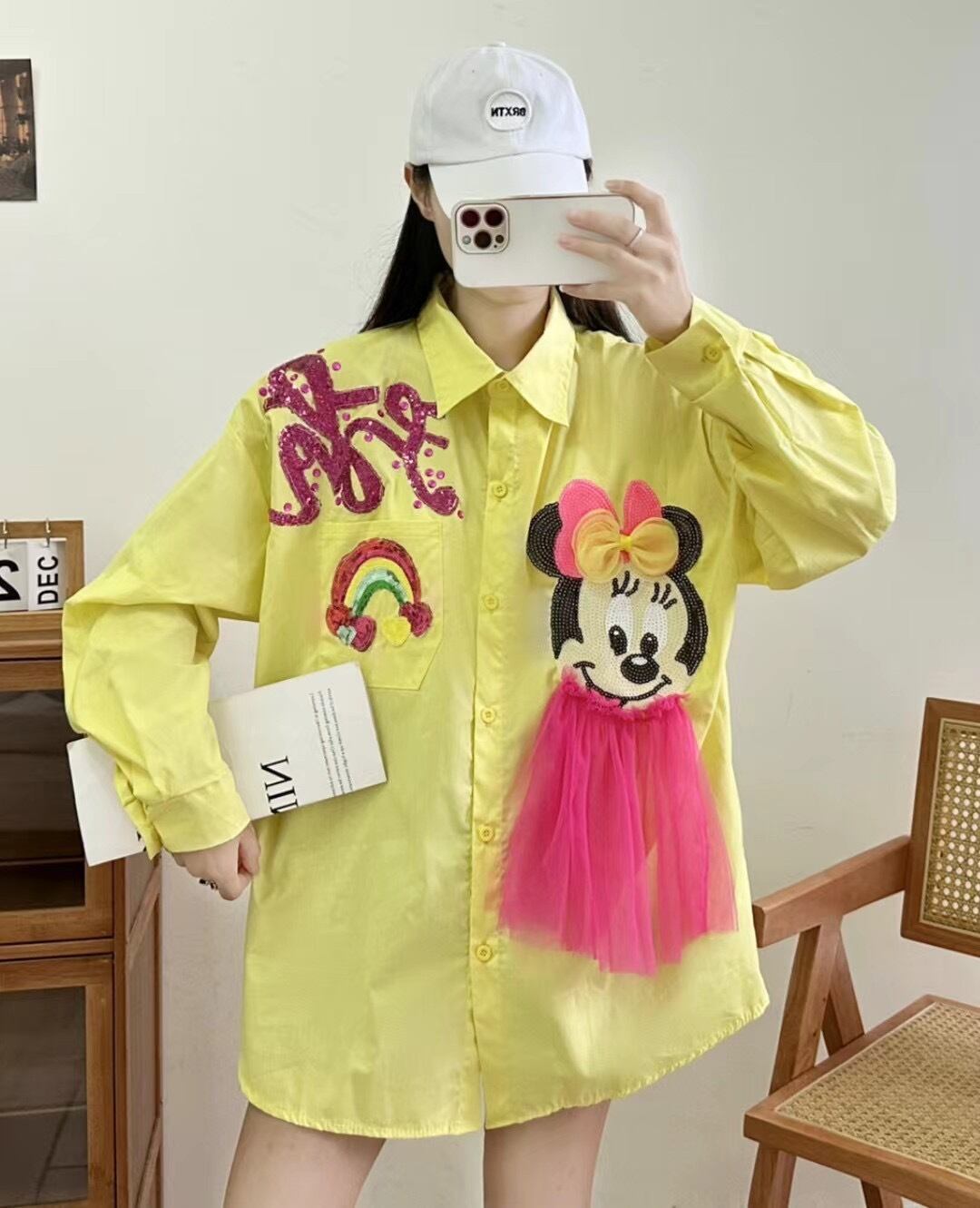 【tops】カートゥーンシャツトップス M21386