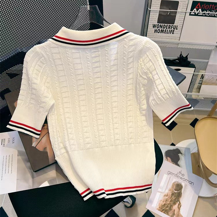 【Tops】新入荷~半袖ニット W10833