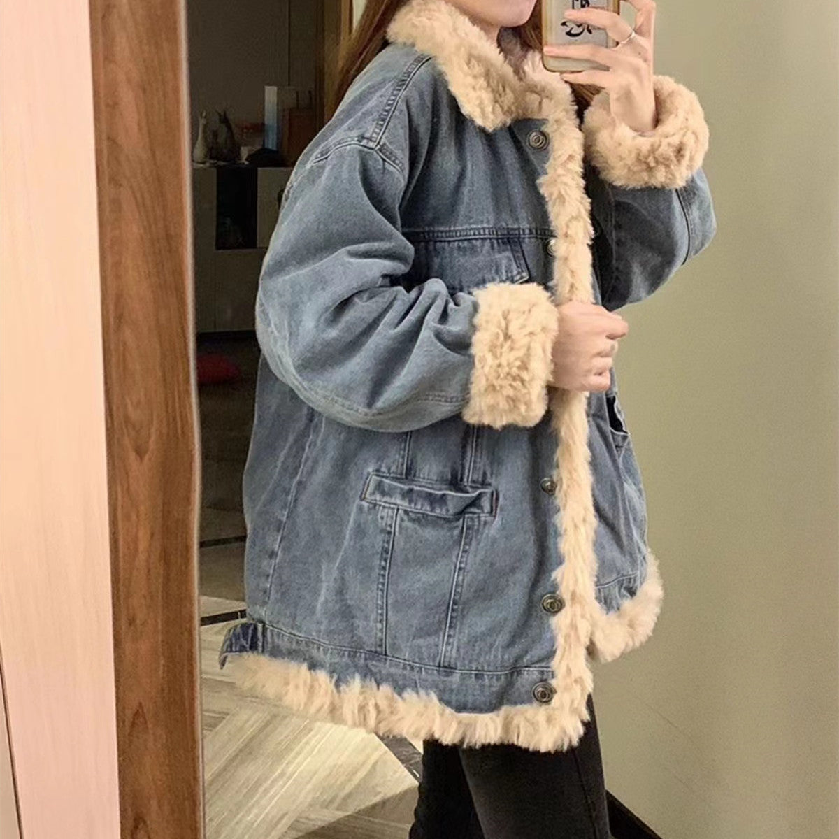 【Outer】新入荷~デニムブルゾンジャケット W9432