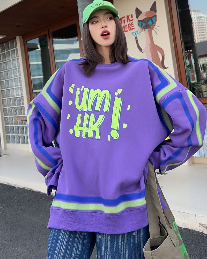 【tops】プリントスウェット M21448