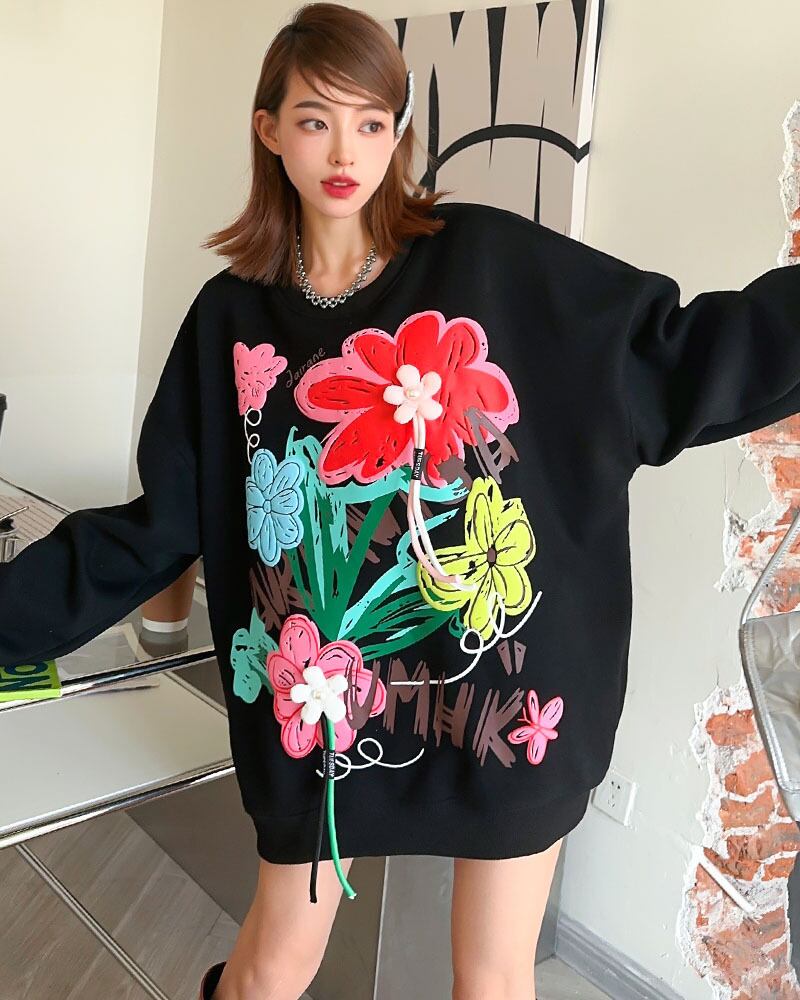 【tops】プリントスウェット M21441