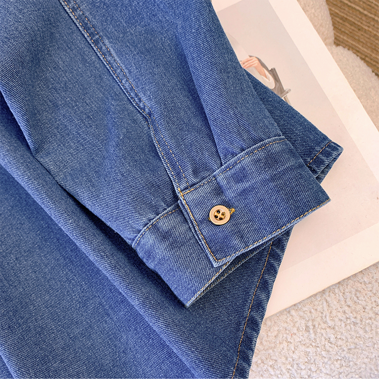 【Tops】シンプルデニムシャツ W14034