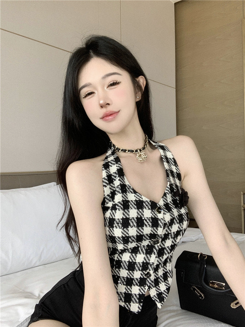 【Tops】ツイードタンクトップ W13743