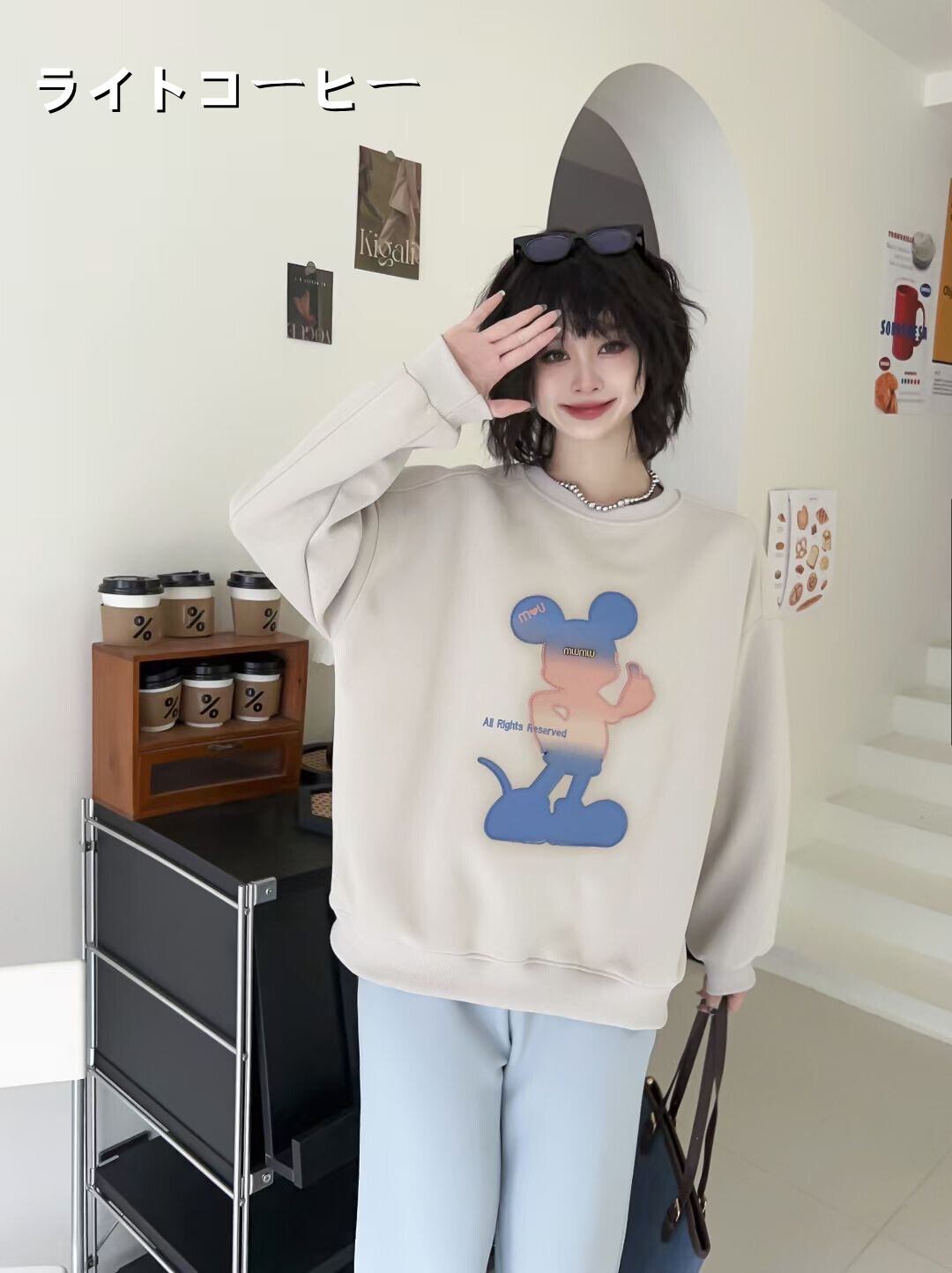 【tops】プリントスウェット W10540