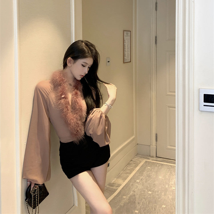 【Tops】切り替えデザインブラウス W14666