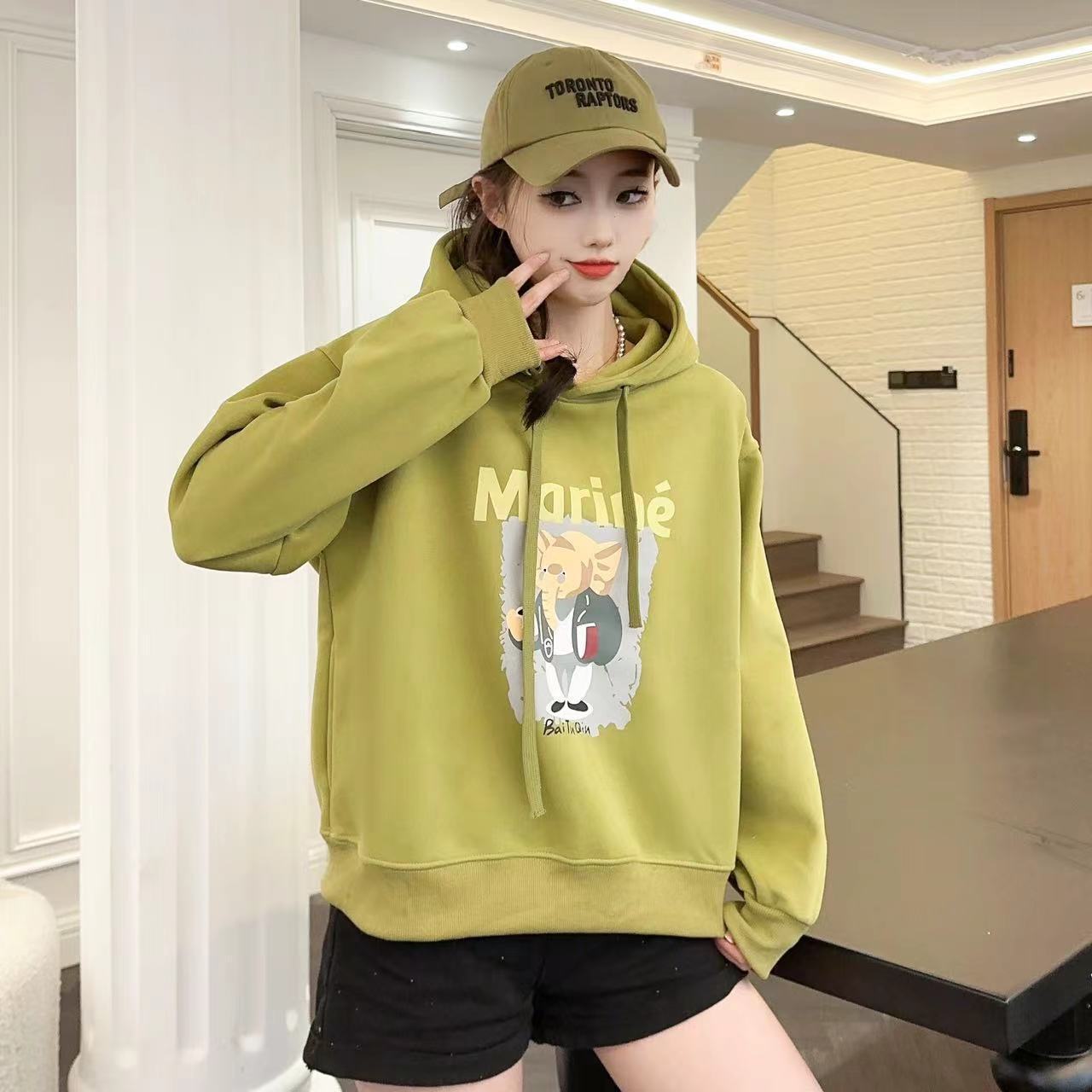 【tops】プリントフーディー K0116