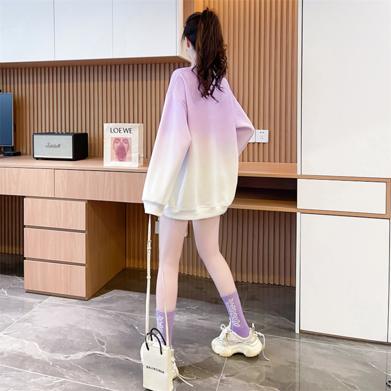【Tops】グラデーションキャラクタープルオーバー W13985