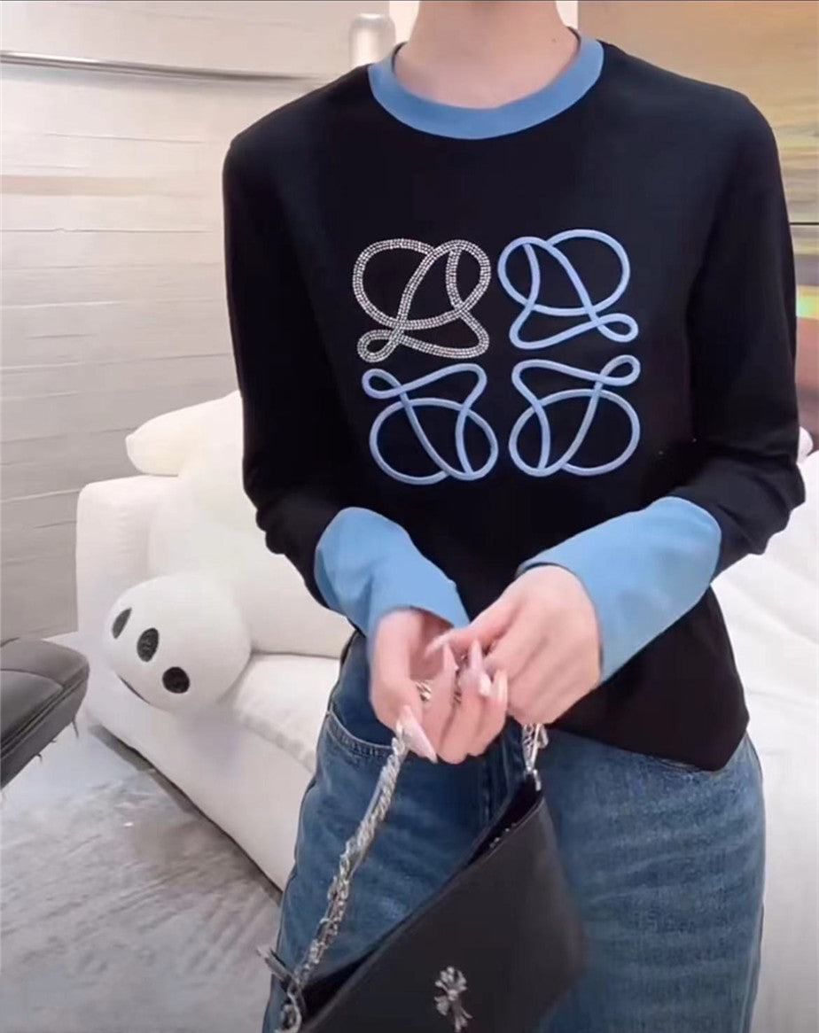 【Tops】配色Tシャツ W13703