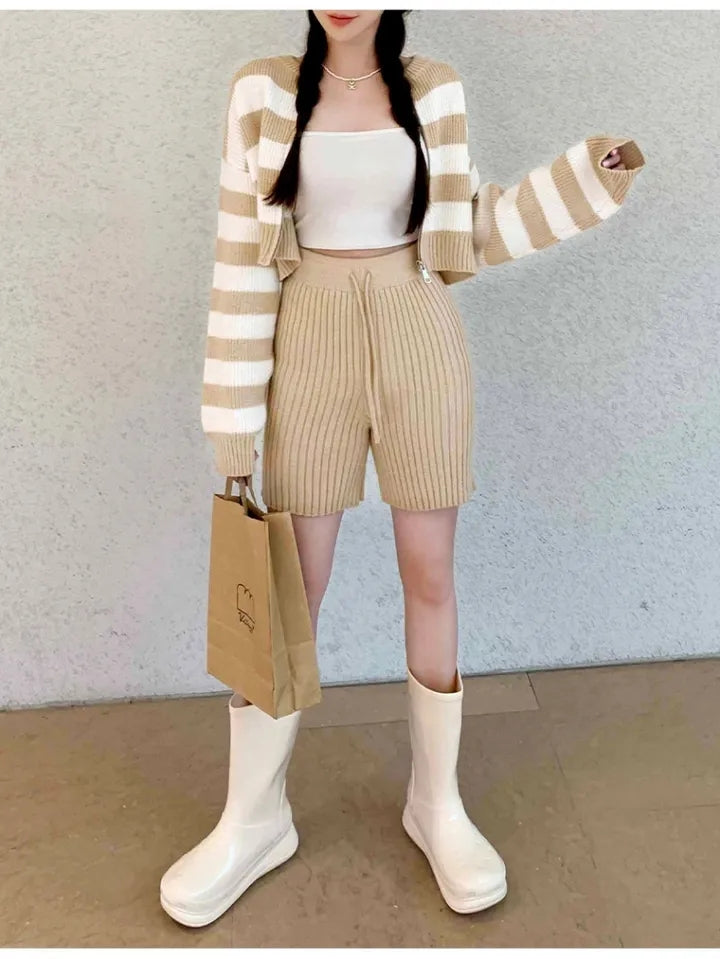 【Set】カーディカン × ショートパンツセット W13462