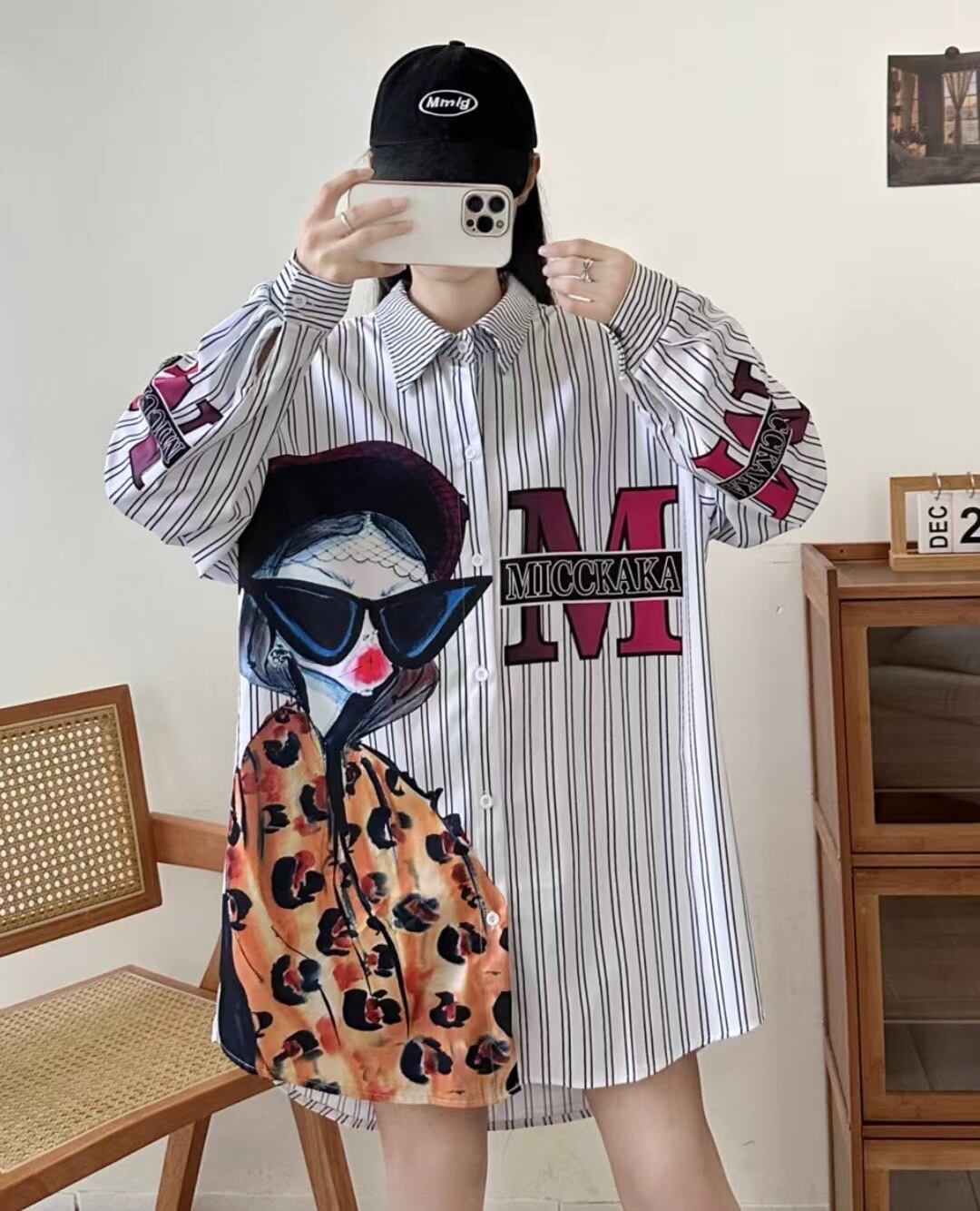 【tops】カートゥーンシャツトップス M21372