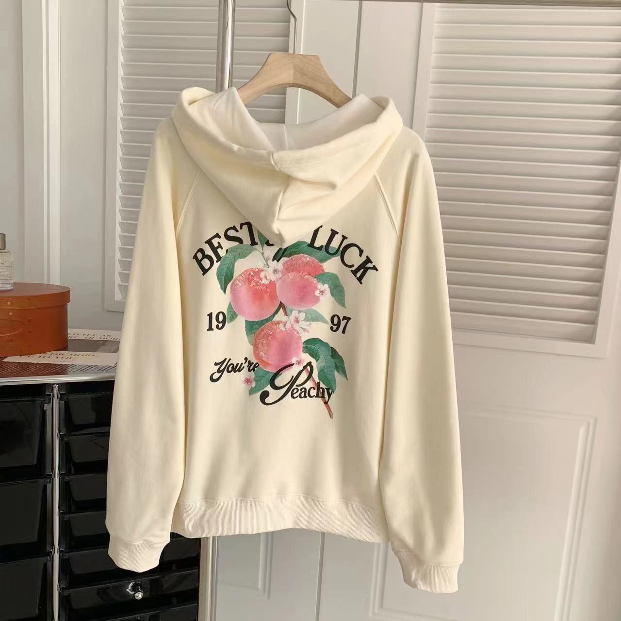 【tops】プリントフーディー M21426