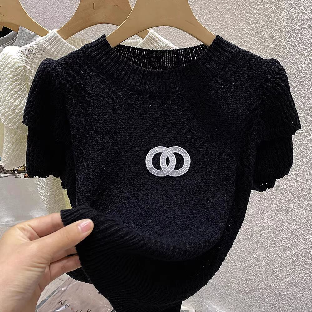 【tops】半袖ニットトップス M21874