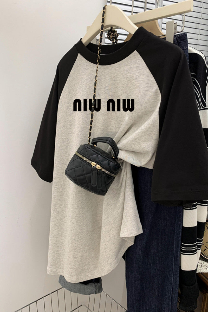 【Tops】ラグランスリーブTシャツ W12667