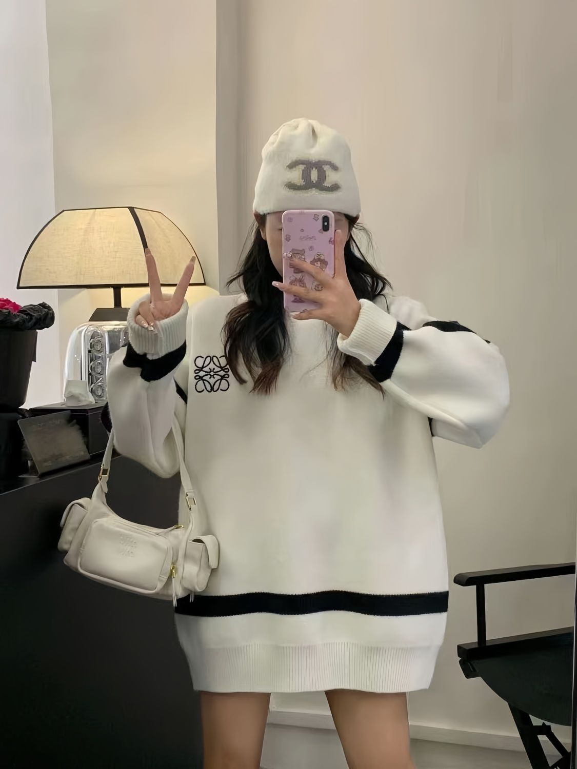 【Tops】2色展開ニットセーター Z7312