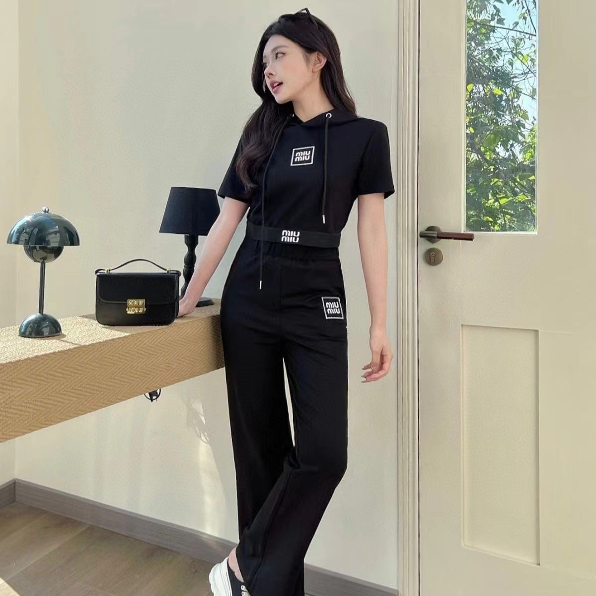 【Set】セットアップ Tシャツ + パンツ W12176