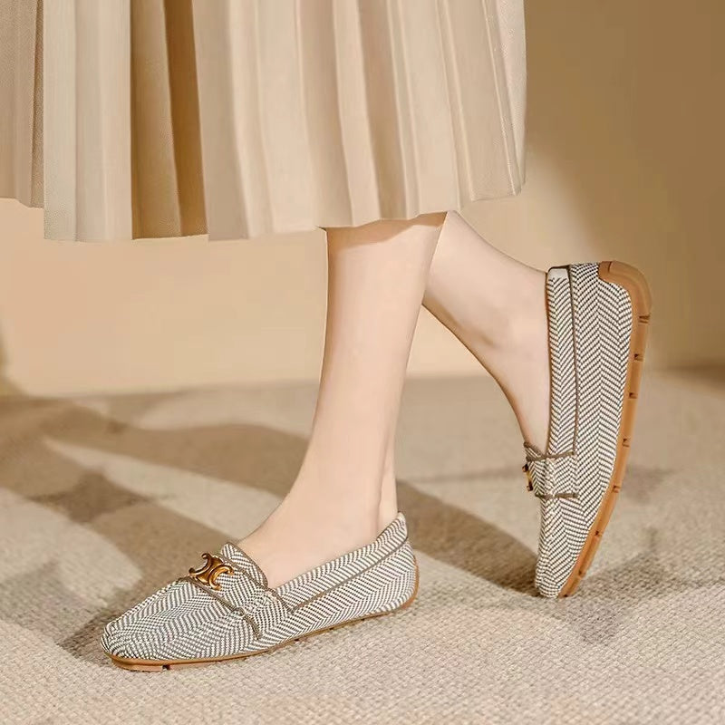 【Shoes】3色展開フラットシューズ W13354