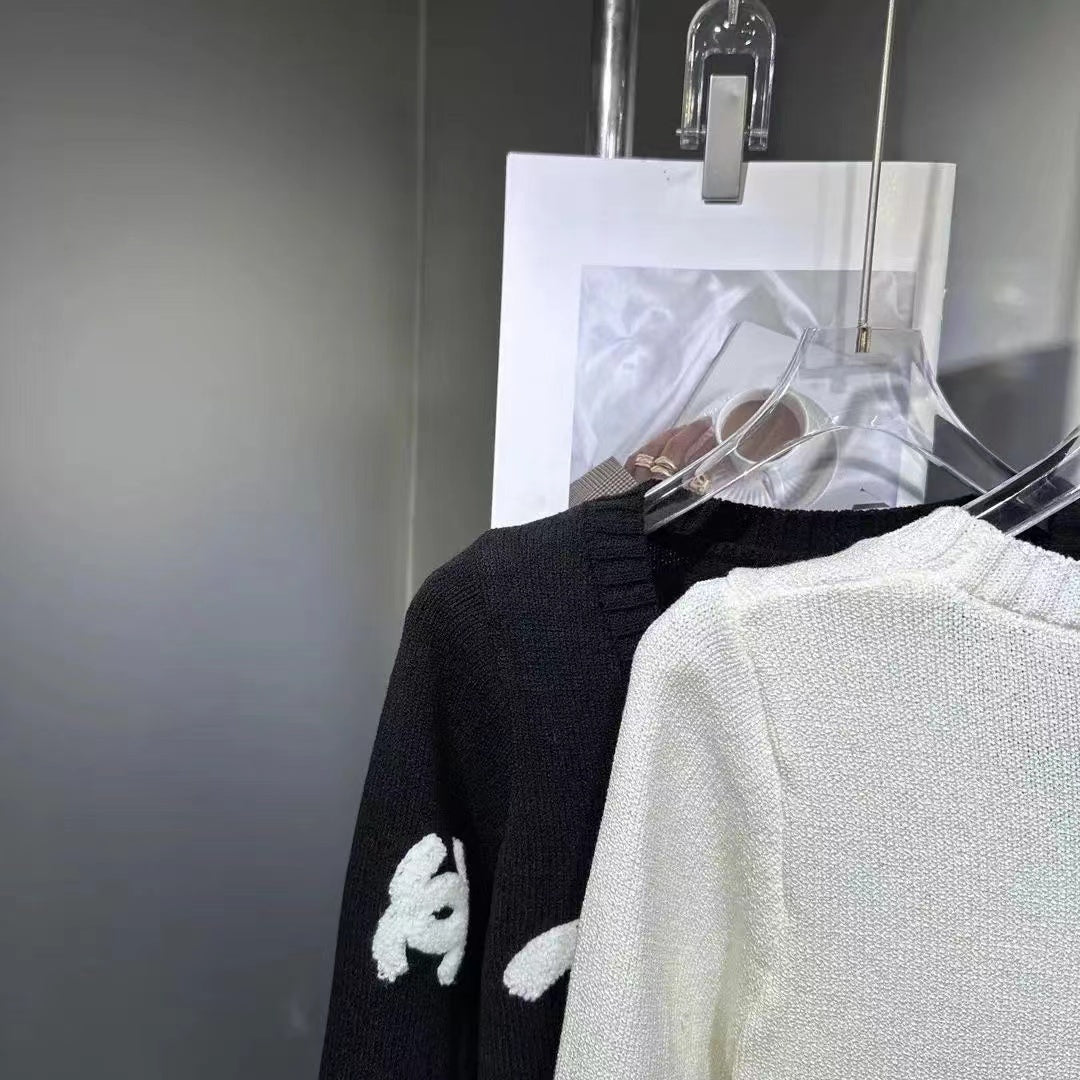 【Tops】2色展開長袖セーター W13330