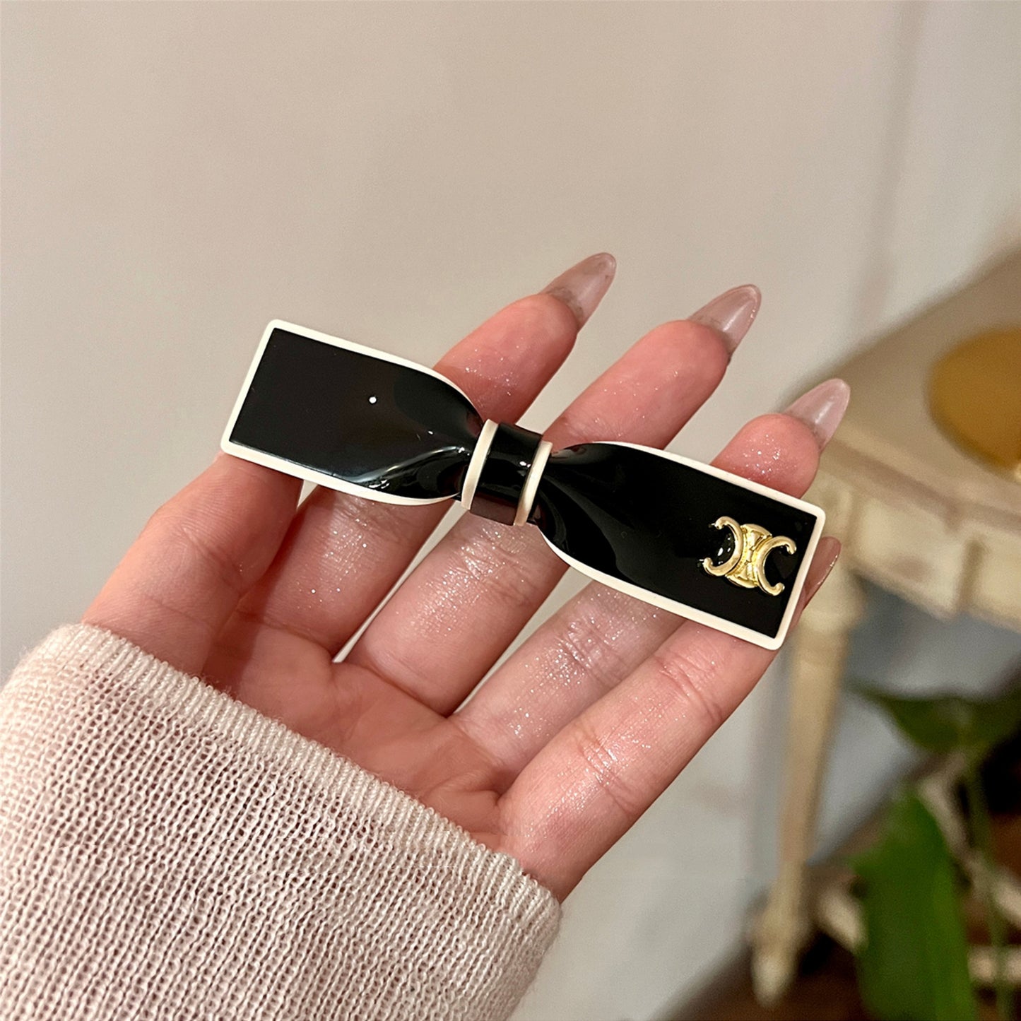 【雑貨】リボンヘアピン W12025