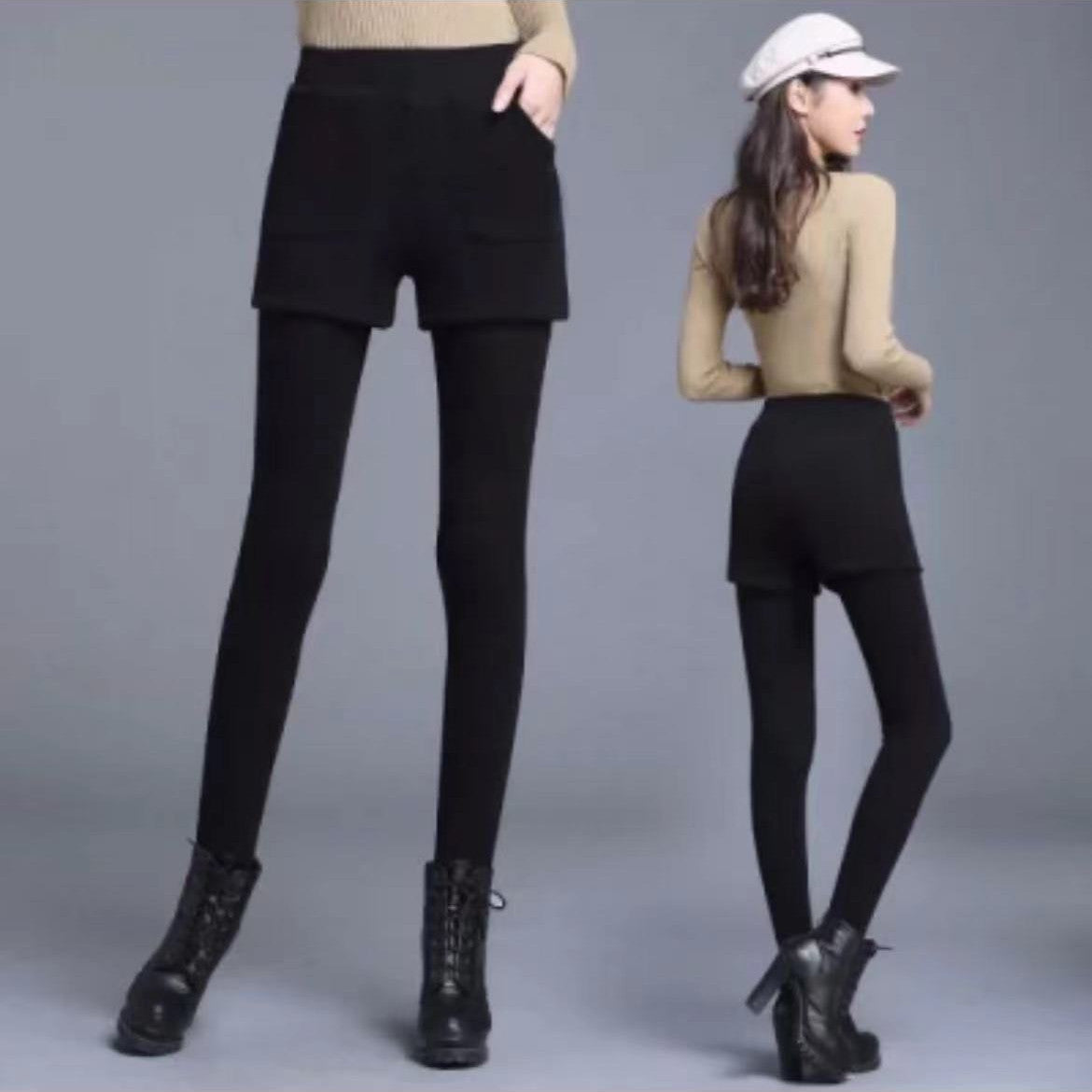 【Bottoms】新入荷~フェイクレイヤードガウチョパンツ W10204