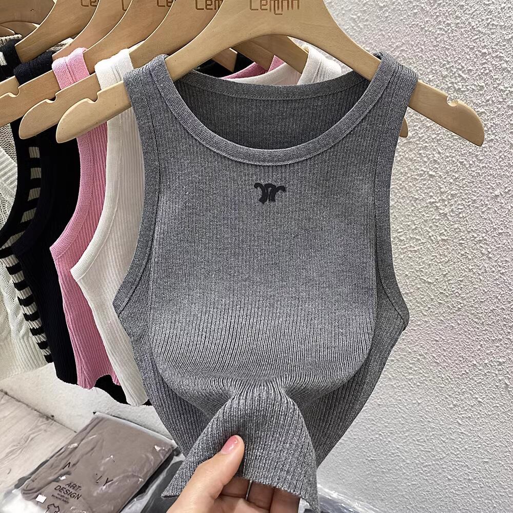 【tops】ノースリーブニットトップス M21880