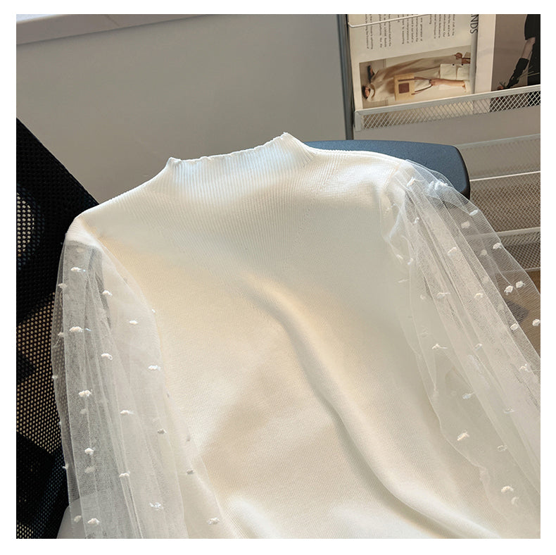 【Tops】高級感切り替えデザイントップス W13461