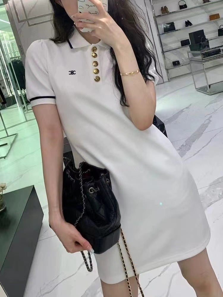 【Dress】POLOネックワンピース W12069