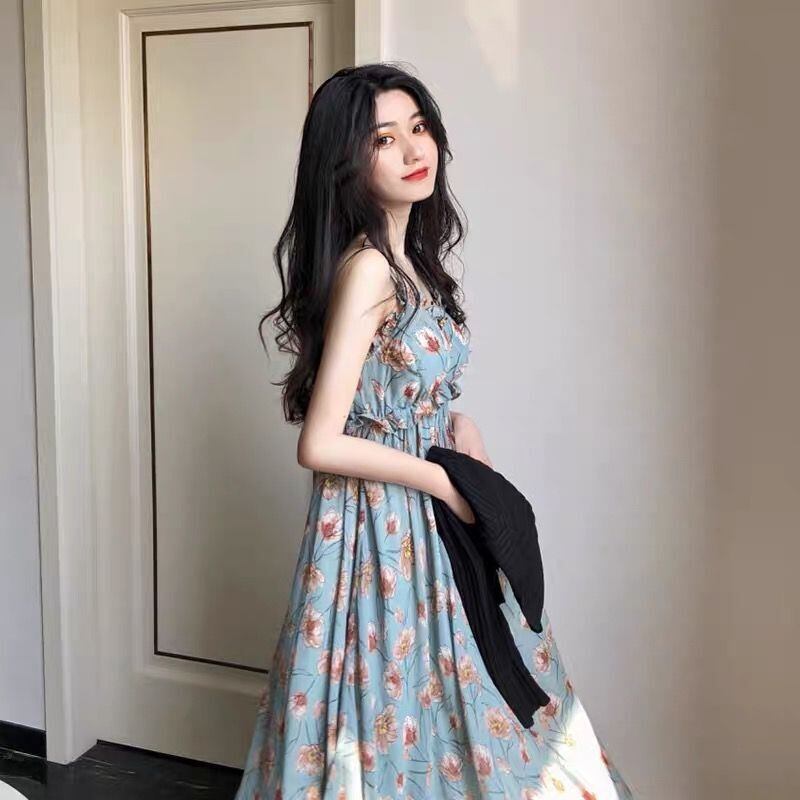 【dress】美人度アップレトロ気質満点スウィート森ガール花柄スカート